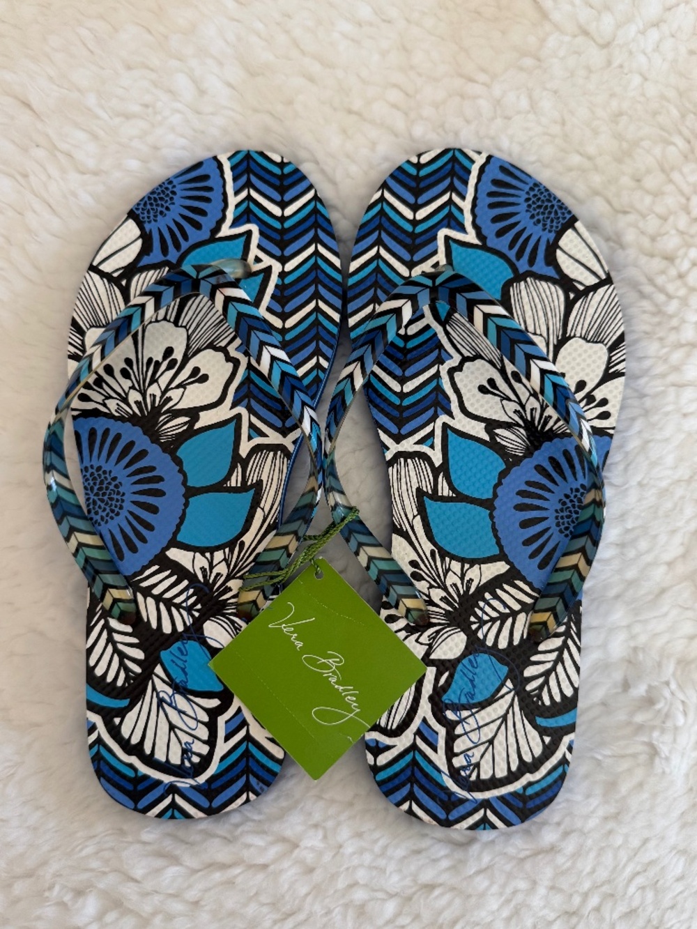 Vera Bradley Blue Bayou Flip Flops